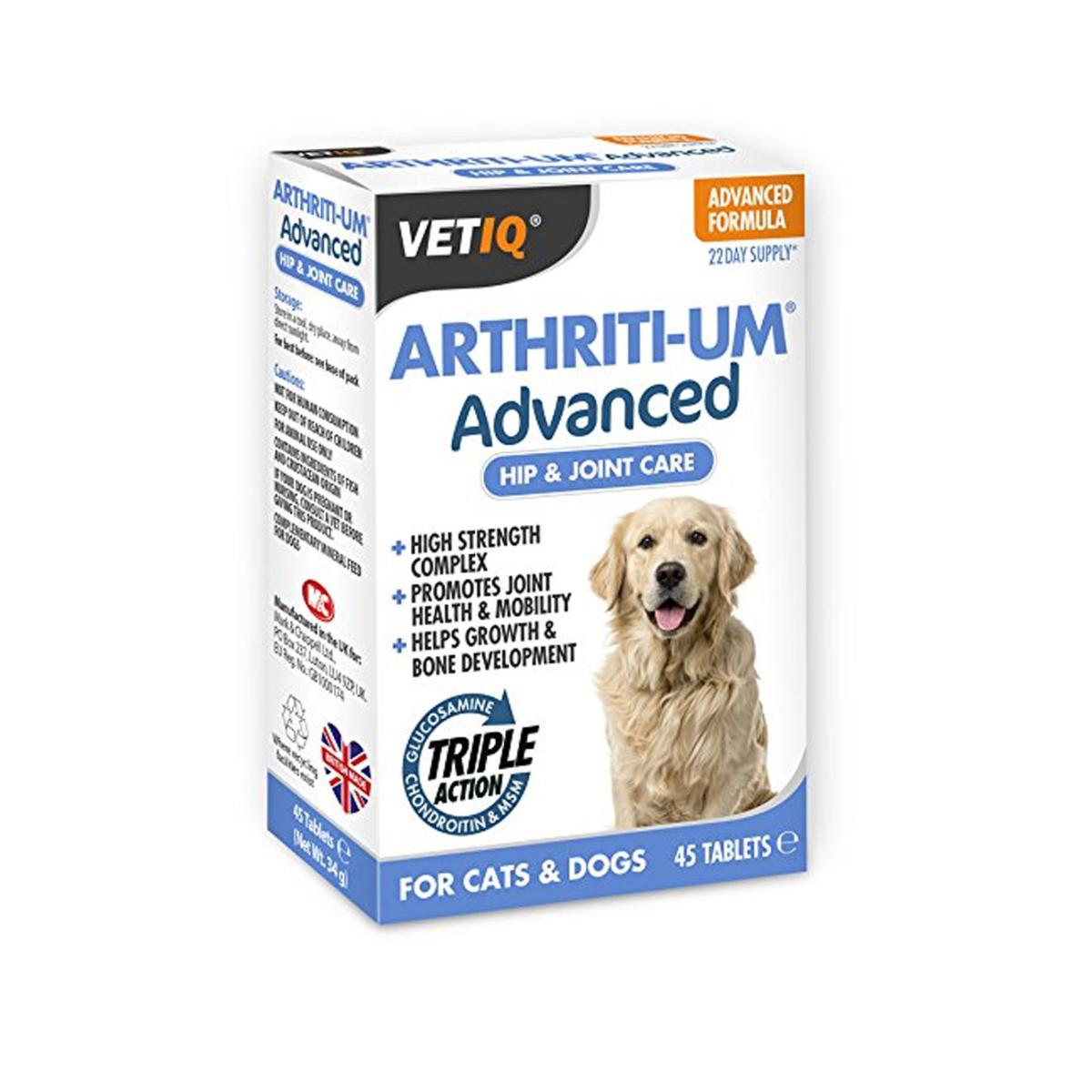 VetIQ | Dog Hip & Joint Care | Arthriti-Um Advanced - 45 Tablets