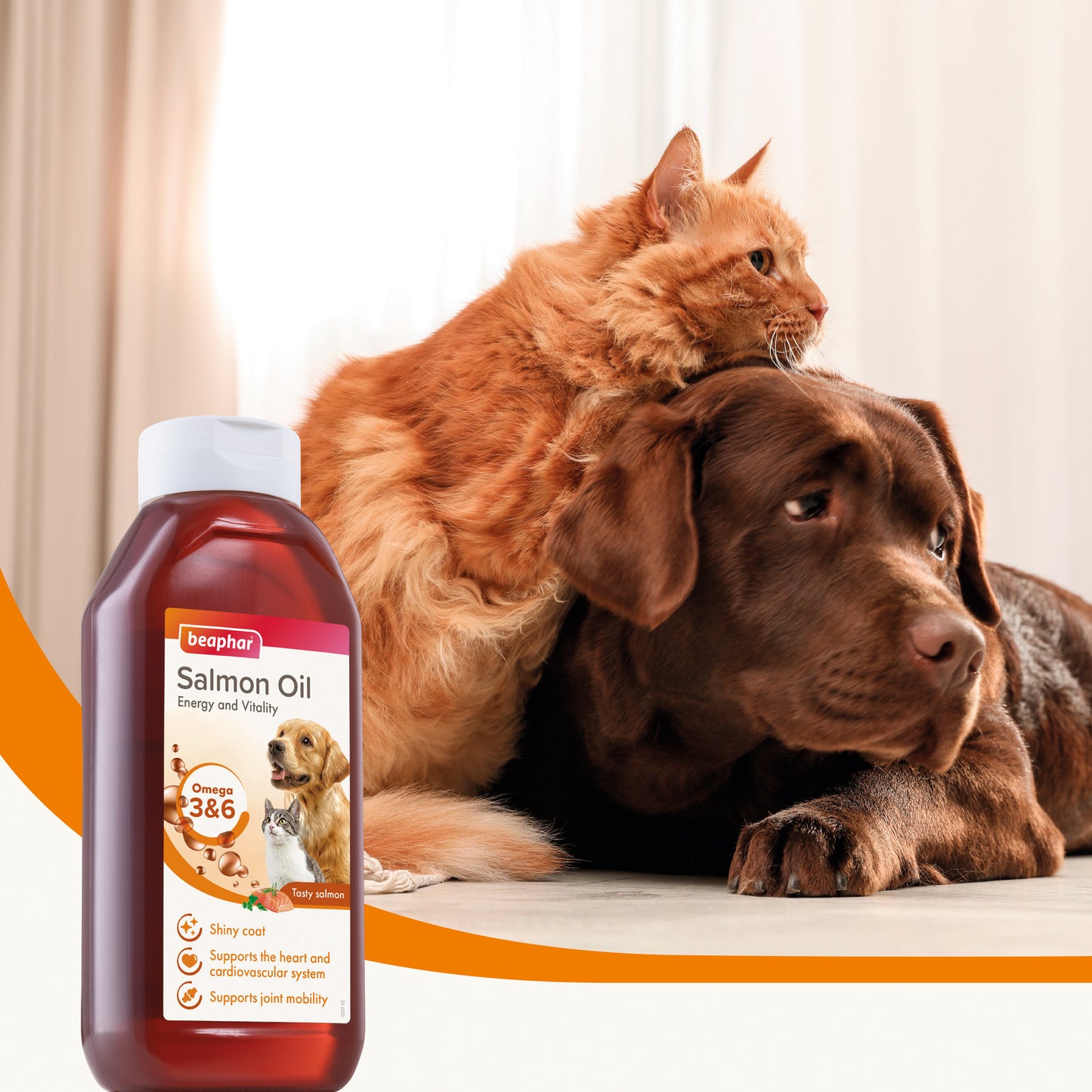 Beaphar | Natural Dog & Cat Supplement | Salmon Oil - 425ml