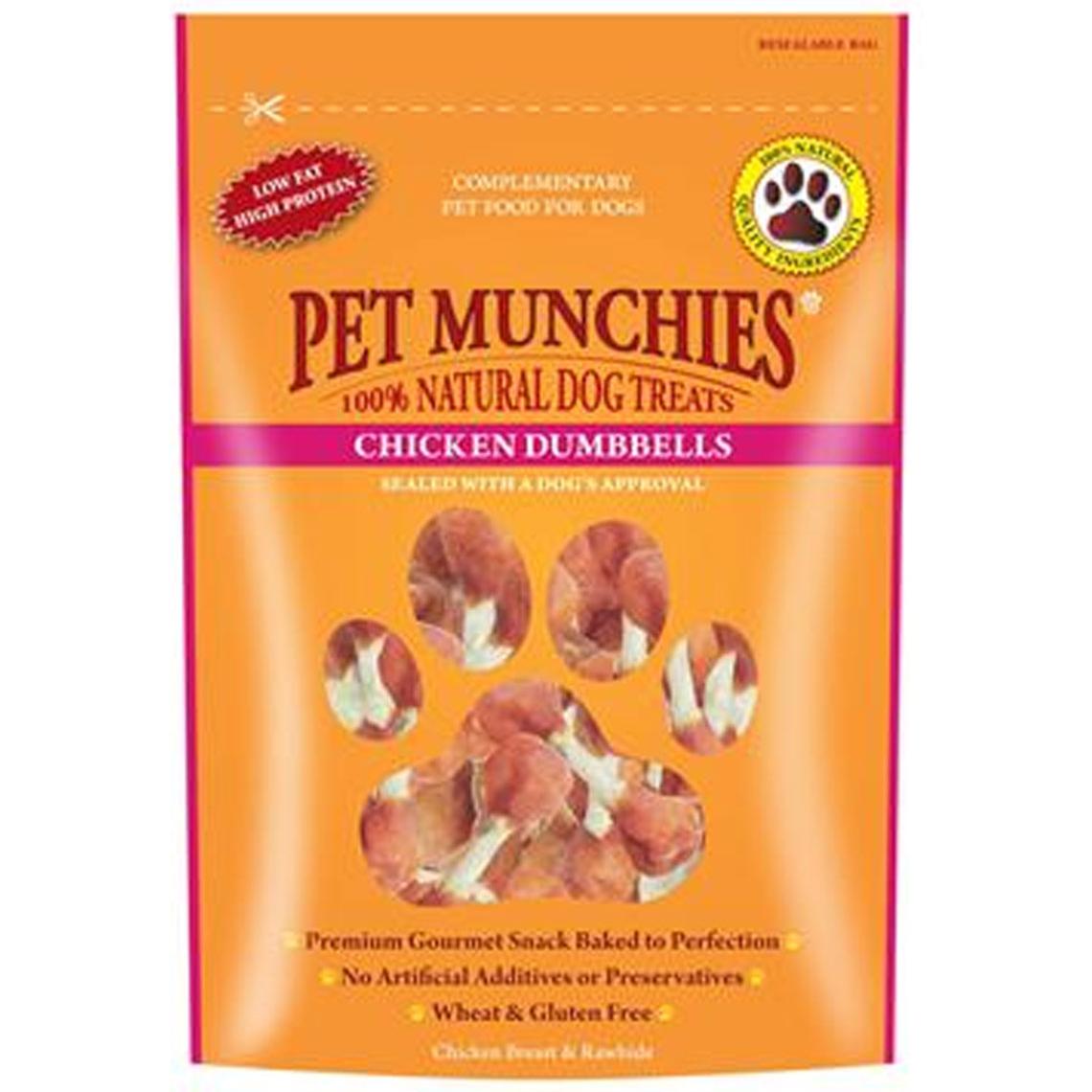 Pet Munchies | Natural Dog Treat | Chicken Dumbbells - 80g