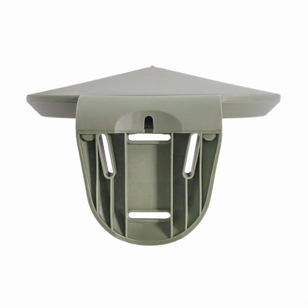 Gray plastic bracket on a white background
