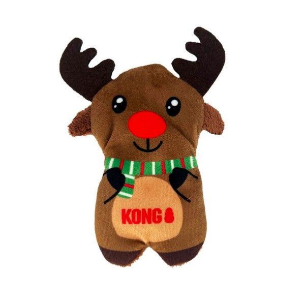 KONG Holiday | Christmas Crinkle Cat Toy | Refillables Reindeer