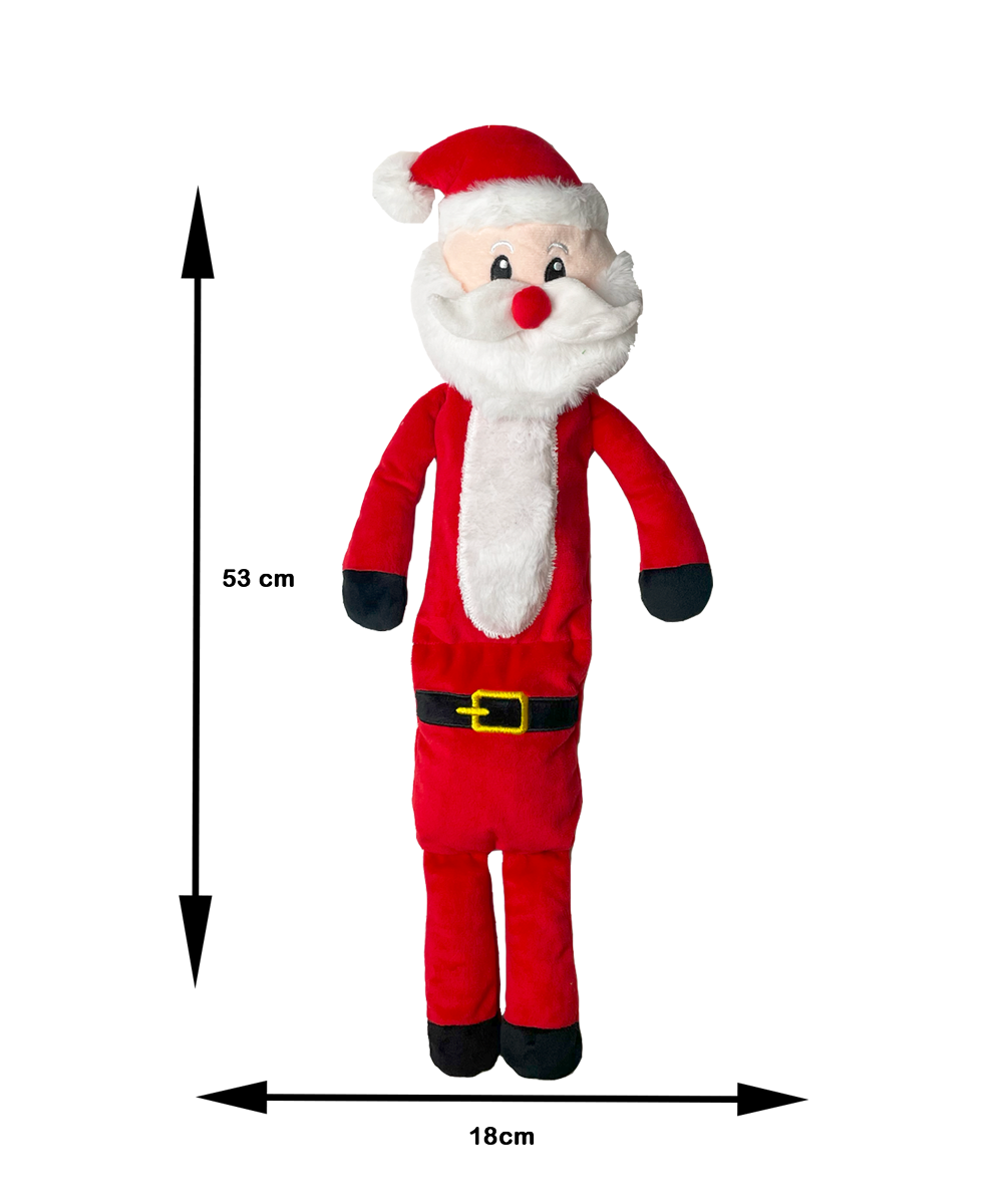 Squeaky Santa | Soft Christmas Dog Toy by Happy Pet