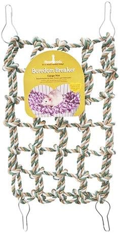 Rope toy for small animals with a 'Boredom Breaker' label on a white background