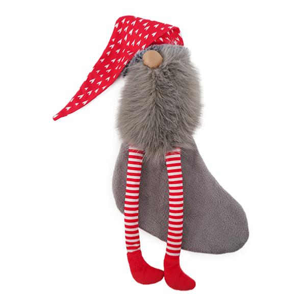 Cupid & Comet | Christmas Plush Dog Toy | Crinkle Santa Sock