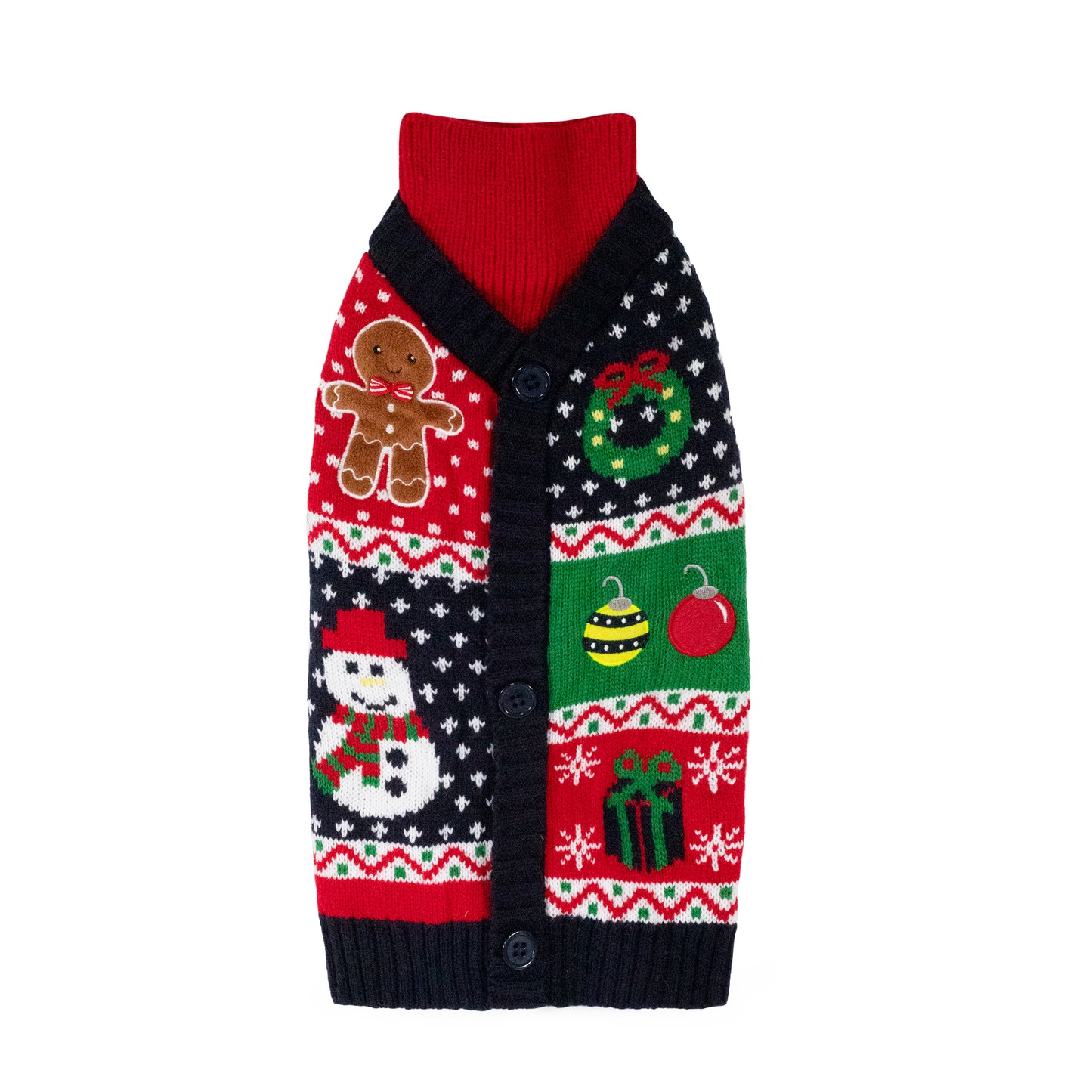 Traditional Christmas dog jumper