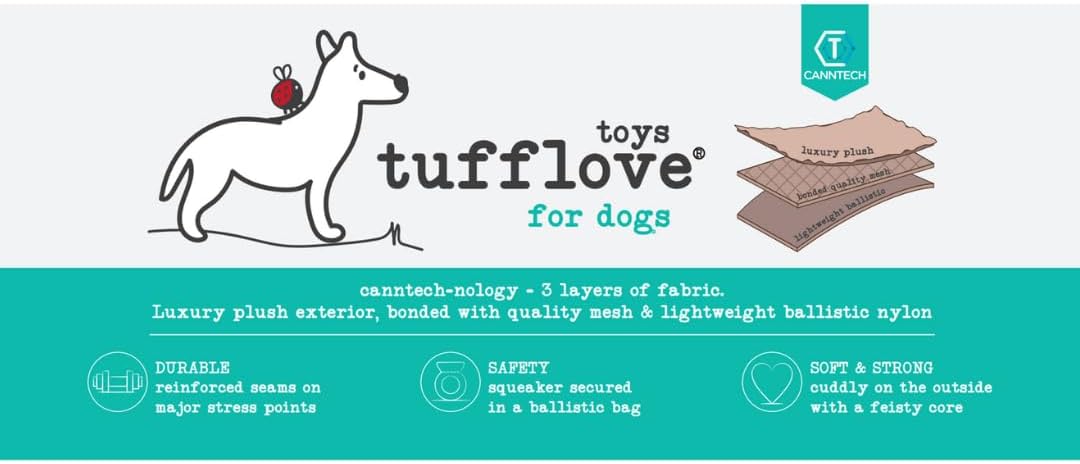 Cupid & Comet Tufflove Penguin Dog Toy | Durable Plush
