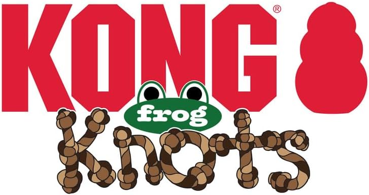KONG Knots Frog Dog Toy | Durable Plush with Knotted Rope for Large & Extra Large Dogs