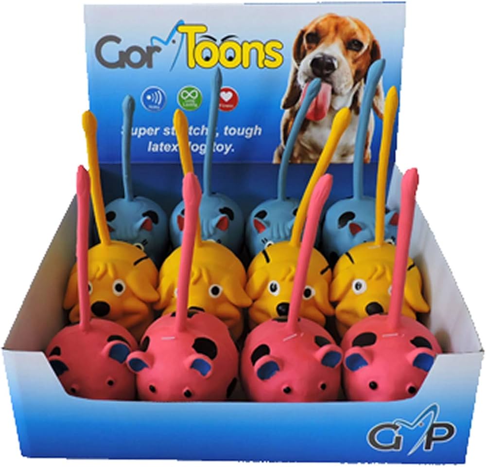 Gor Toons Long Tails | Latex Dog Ball Toy
