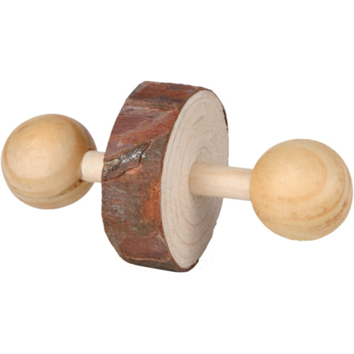 Trixie Natural Living | Small Pet Toy | Set of Wooden Dumbbells