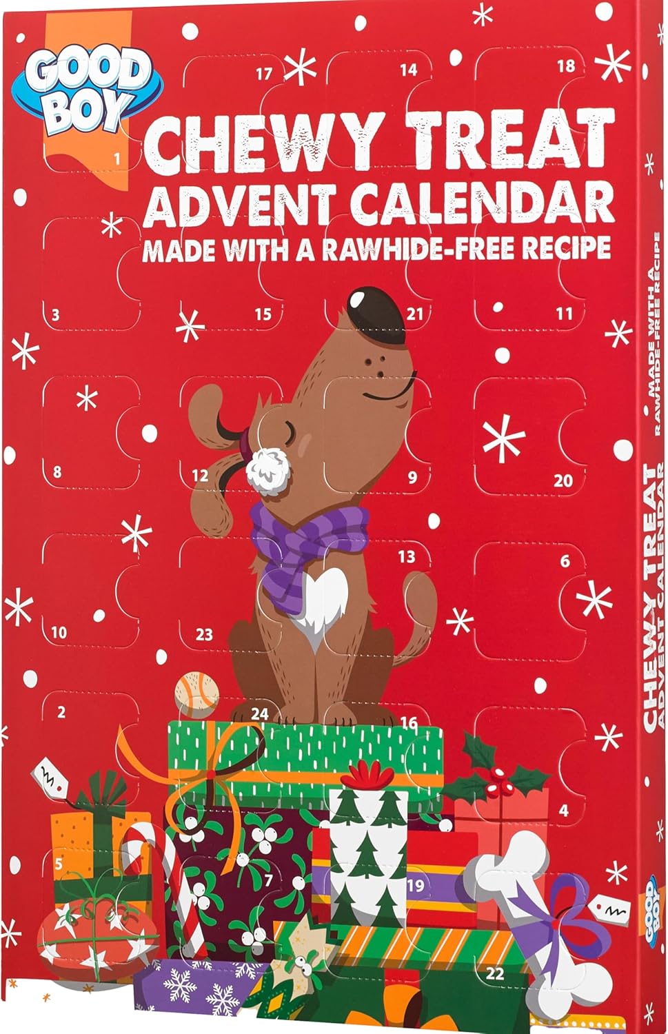 Good Boy Dog Advent Calendar – 24 Rawhide-Free Chicken Treats