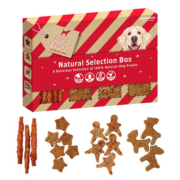 Cupid & Comet Natural Selection Box | Christmas Dog Treats