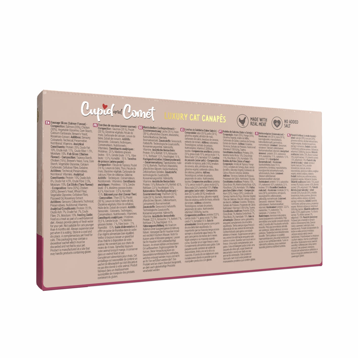 Rosewood Cupid & Comet Luxury Cat Canapés – 120g Christmas Treat Box for Cats