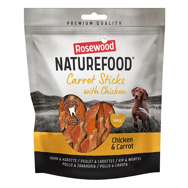 Rosewood | Meaty Dog Treats | Naturefood Carrot Sticks with Chicken Value Pack - 320g