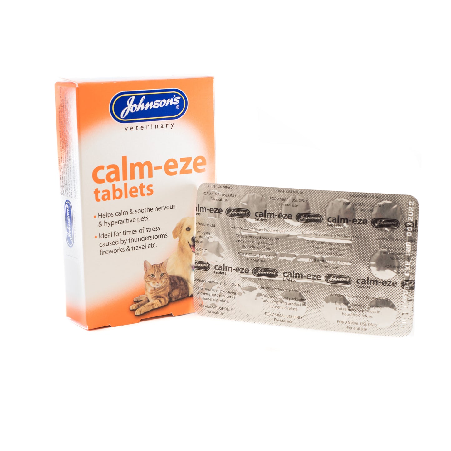 Johnson's | Calm-Eze | Dog & Cat Natural Calming Tablets