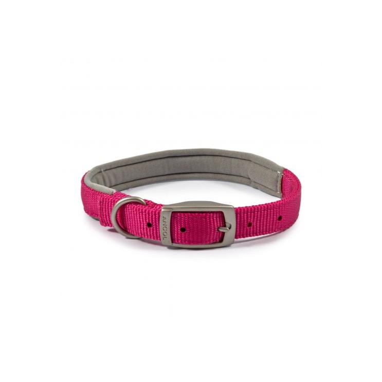 Ancol Air Cushion Nylon Dog Collar - Raspberry Pink