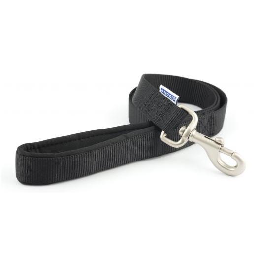 Ancol Padded Nylon Comfort Dog Lead - Black