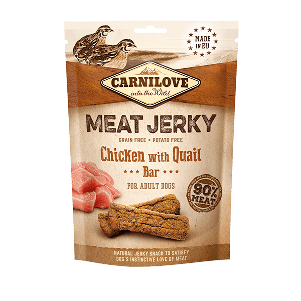 Carnilove | Dog Treat | Meat Jerky Chicken & Quail Bar - 100g