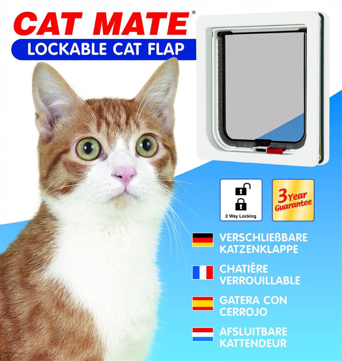 Cat Mate Lockable Cat Flap White