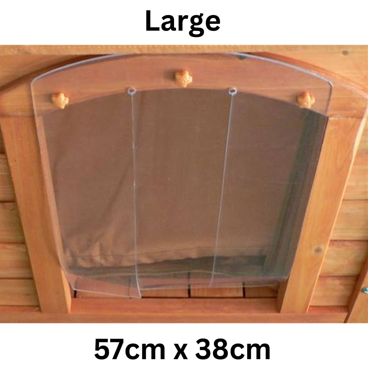 Cheeko Dog Kennel Draught Excluder – Small, Medium & Large Weatherproof Flap for Flatroof Cabin Kennels Keeps Dogs Warm & Protected