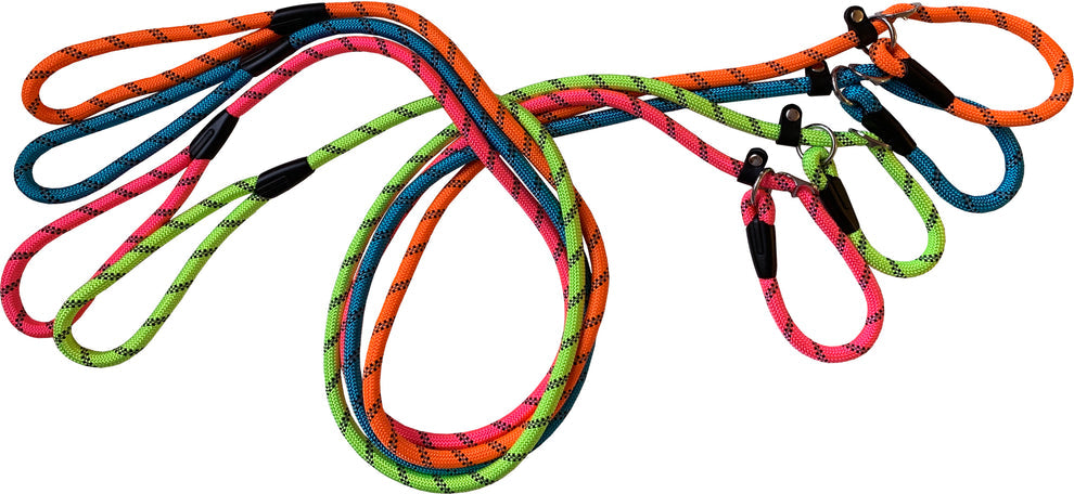 Hem & Boo | Rope Dog Slip Lead | Neon - 60"