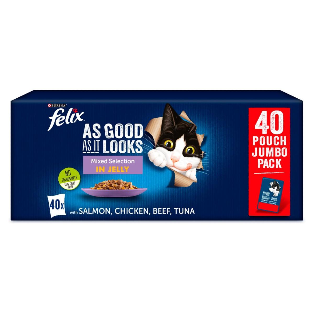 Felix | Wet Cat Food Pouches | As Good As It Looks | Fish - 40 x 100g