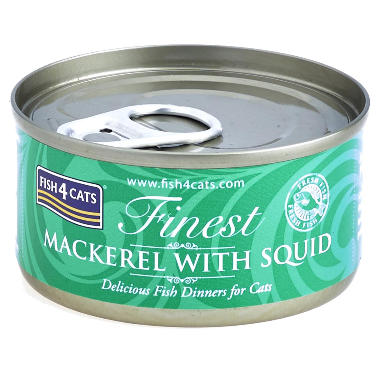 Fish4Cats Finest | Wet Cat Food | Mackerel with Squid - 70g