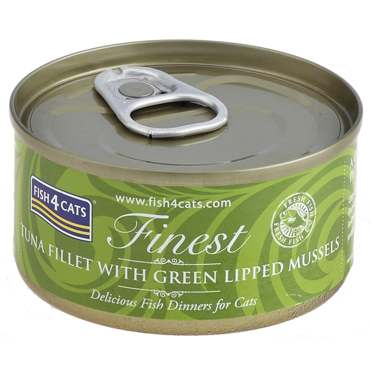 Fish4Cats Finest | Wet Cat Food | Tuna Fillet with Green Lipped Mussel - 70g