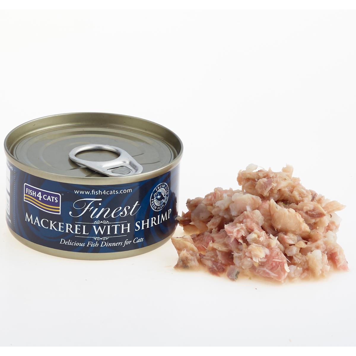 Fish4Cats Finest | Wet Cat Food | Mackerel with Shrimp - 70g