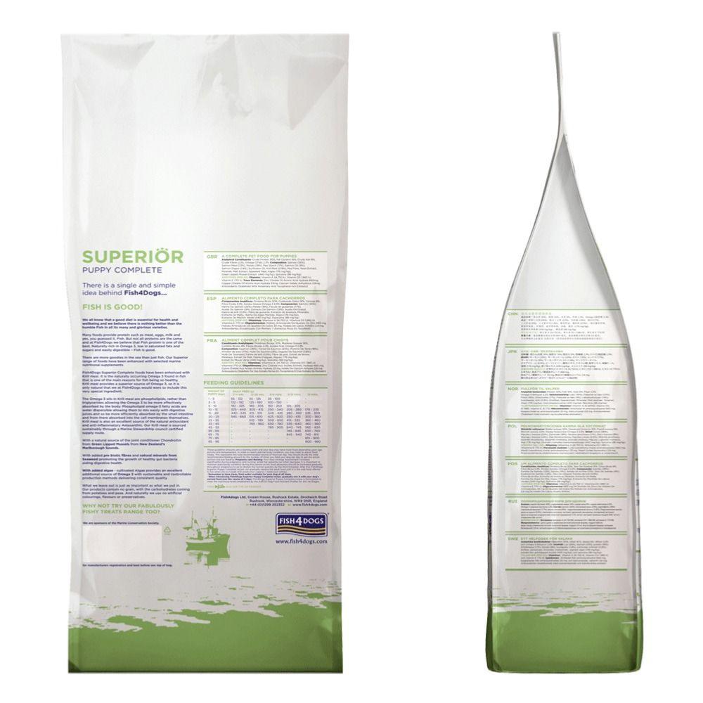 Fish4Dogs Superior | Grain Free Dry Dog Food | Small Breed Puppy | Salmon, Potato & Pea