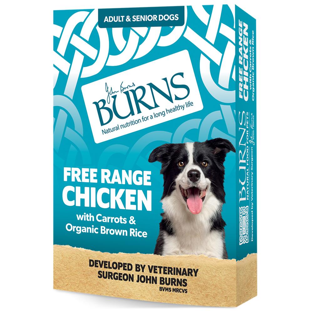 Burns Pet | Gluten Free Wet Dog Food | Free Range Chicken with Carrots & Organic Brown Rice - 395g