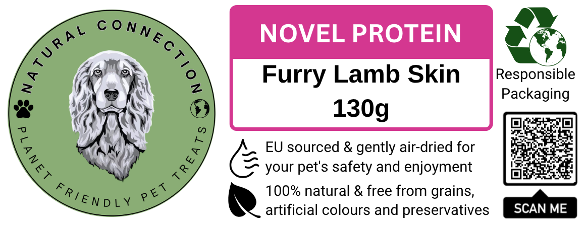 Furry Lamb Skin Sticks | Novel Protein Dog Treat by Natural Connection