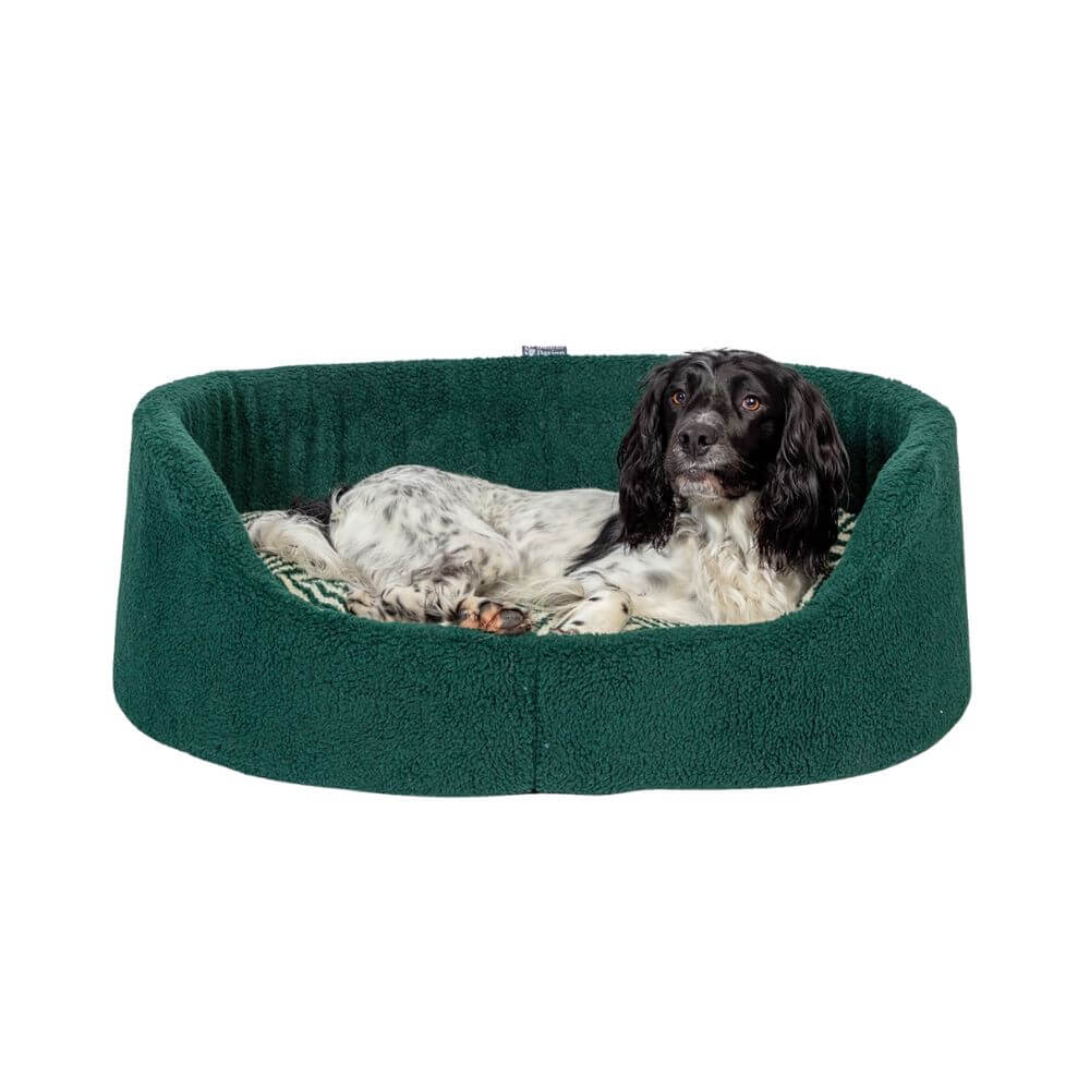 Fleece Green Herringbone Slumber Bed 24"