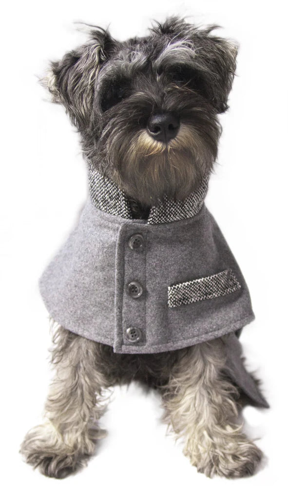 Urban Grey Tweed Dog Coat by Sotnos
