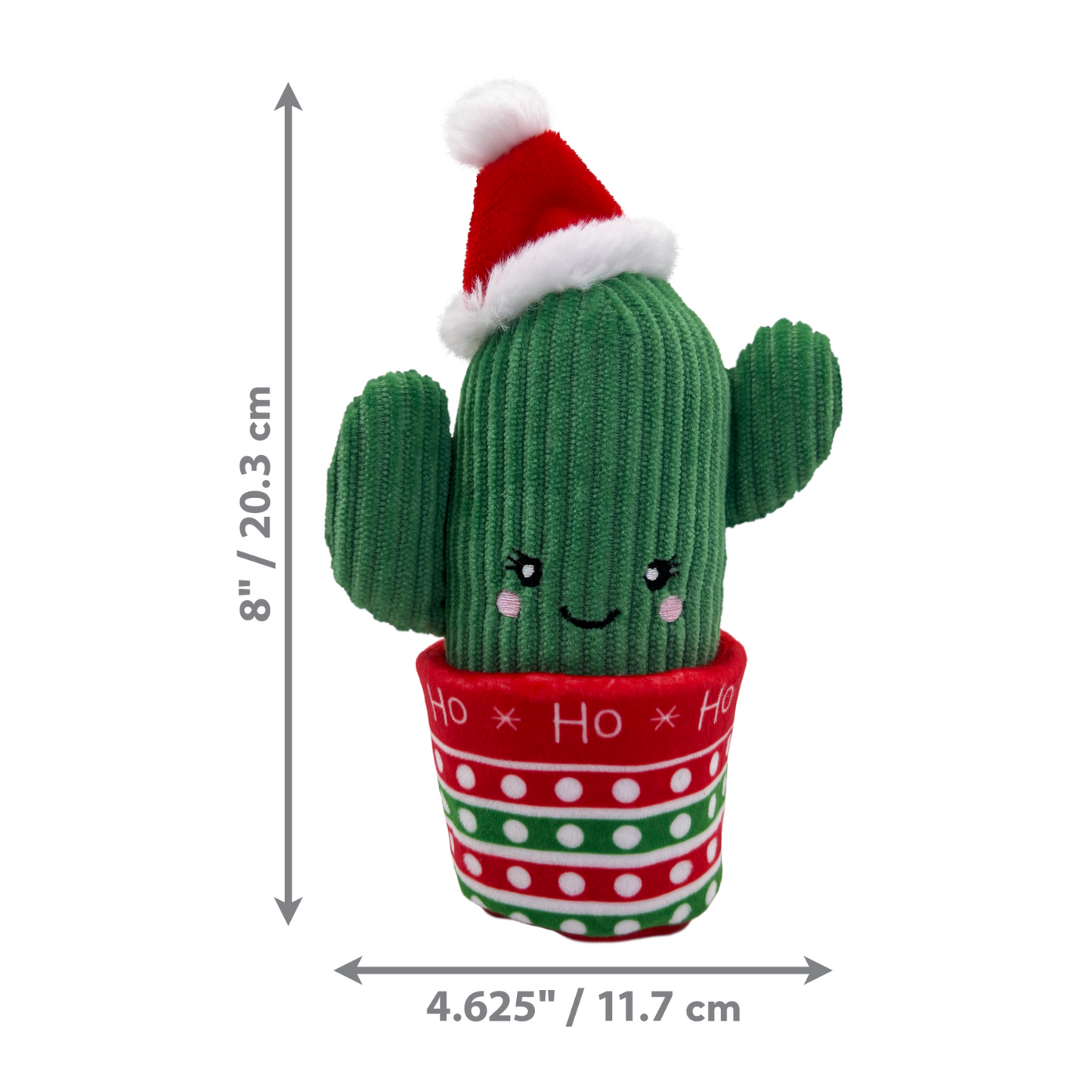 KONG Holiday Wrangler™ Cactus – Christmas Cat Kicker Toy with Crackling Pot & Premium Catnip