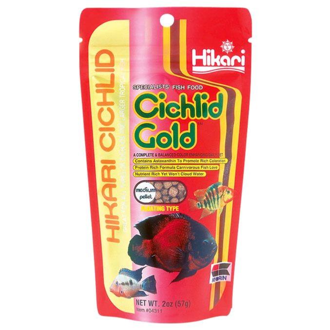 Hikari | Tropical Specialist Fish Food | Floating Cichlid Gold Medium Pellets - 57g