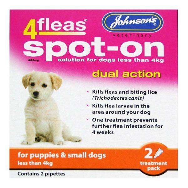 Johnson's 4Fleas | Dog Dual Action Flea & Lice | Spot On Treatment