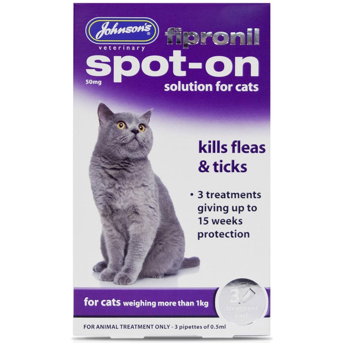 Johnson's Veterinary | Cat Flea & Tick Control | Fipronil Spot-On Treatment