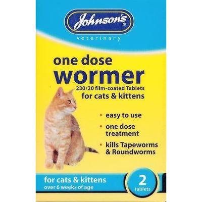Johnson's One Dose | Cat Worm Control | Worming Tablets