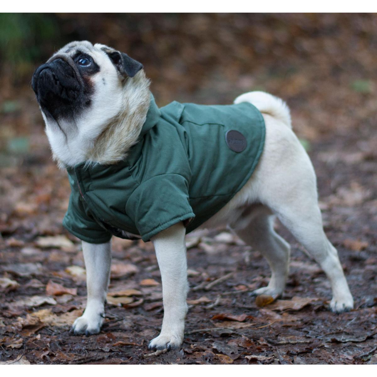 Sotnos Fur Trim Parka Dog Coat