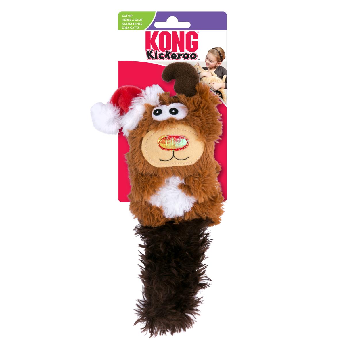 KONG Holiday | Christmas Cat Toy | Catnip Kickeroo Reindeer