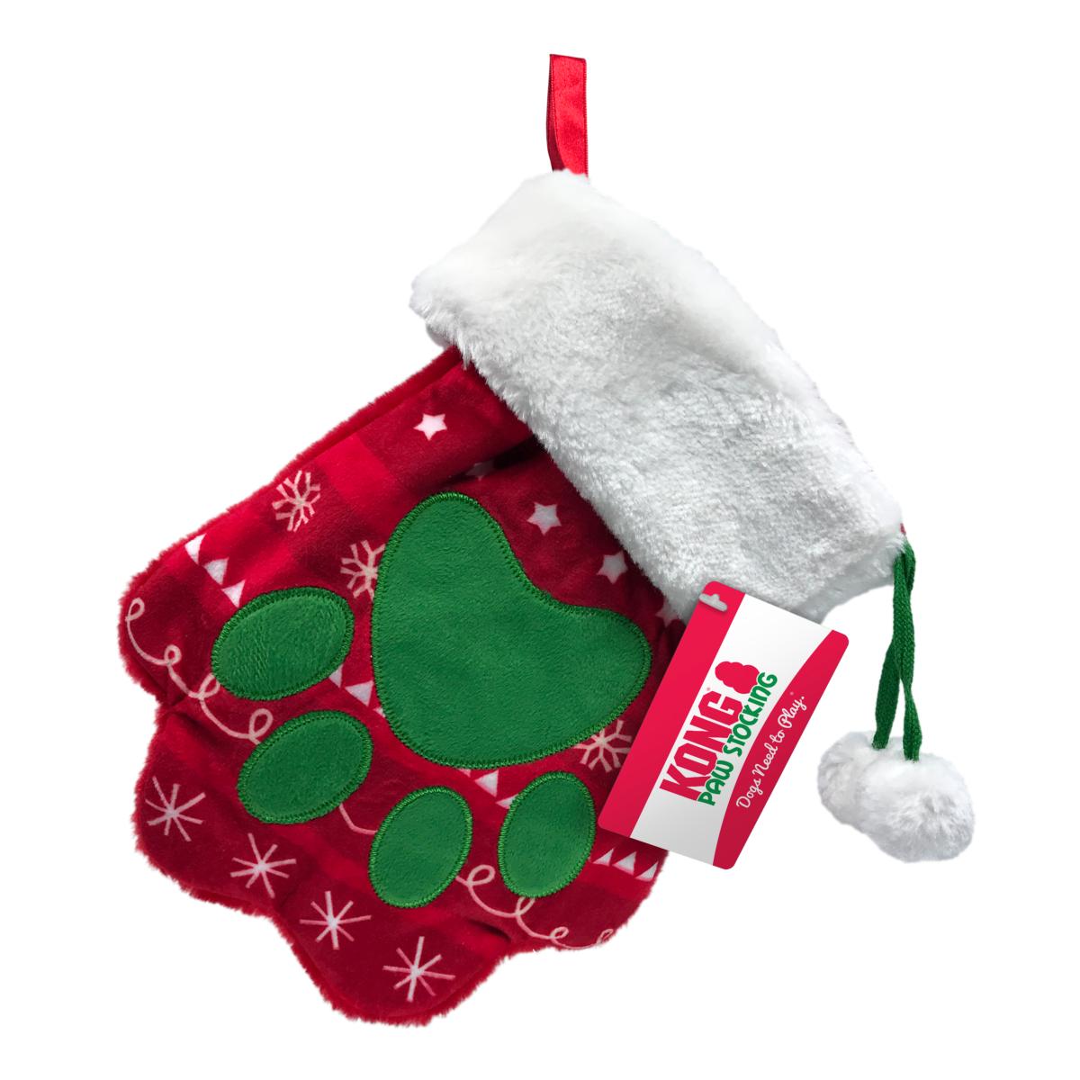 KONG Holiday | Christmas Dog Gift | Velour Paw Stocking