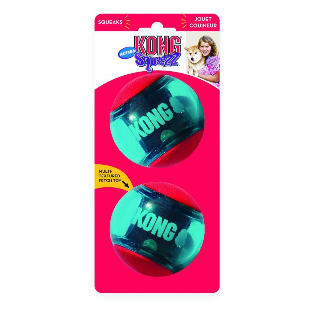 KONG Squeezz Action Balls | Dog Toys for Sport & Play