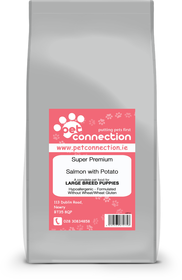 Salmon & Potato (Puppy, Large Breed) | Hypoallergenic Dry Dog Food | Super Premium by Pet Connection