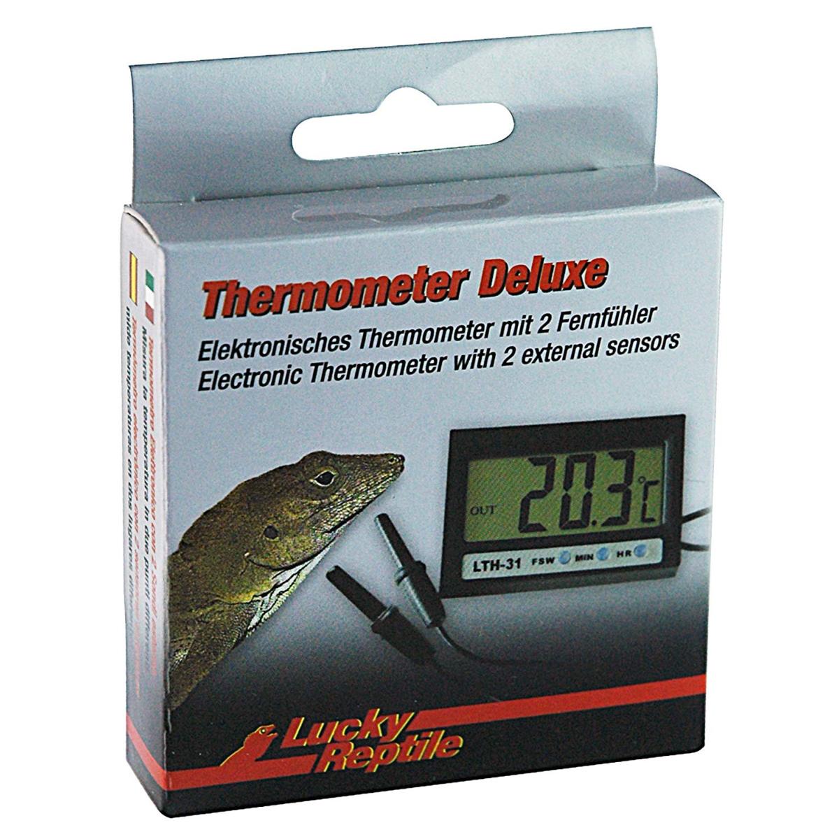 Lucky Reptile Digital Thermometer Deluxe | Dual Probe Terrarium Thermometer