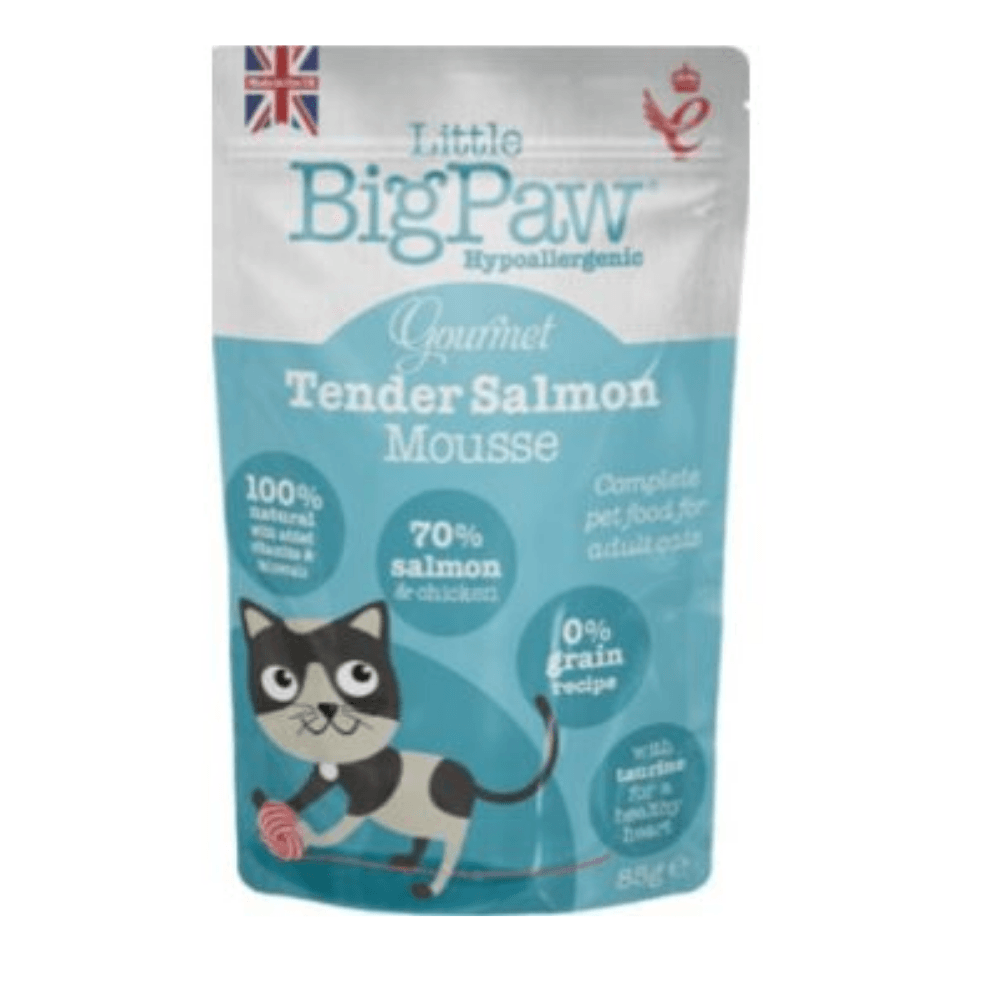 Little Big Paws Salmon Mousse Cat Pouch 85g