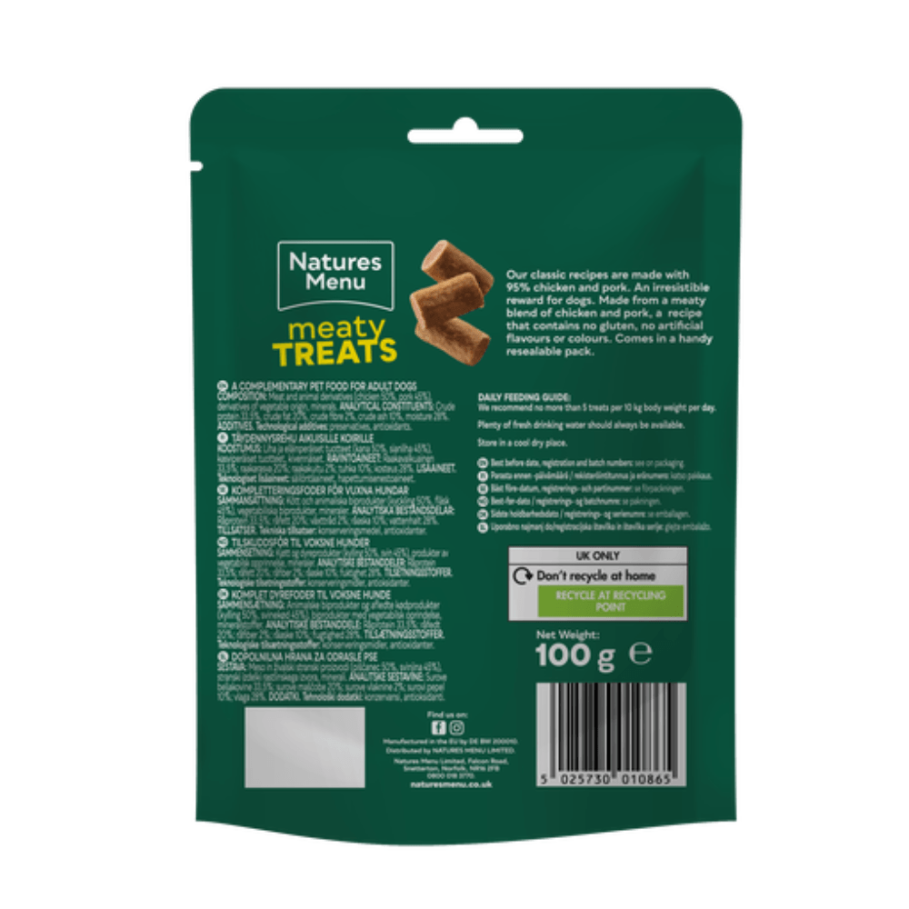Natures Menu Dog Treat Chicken 100g