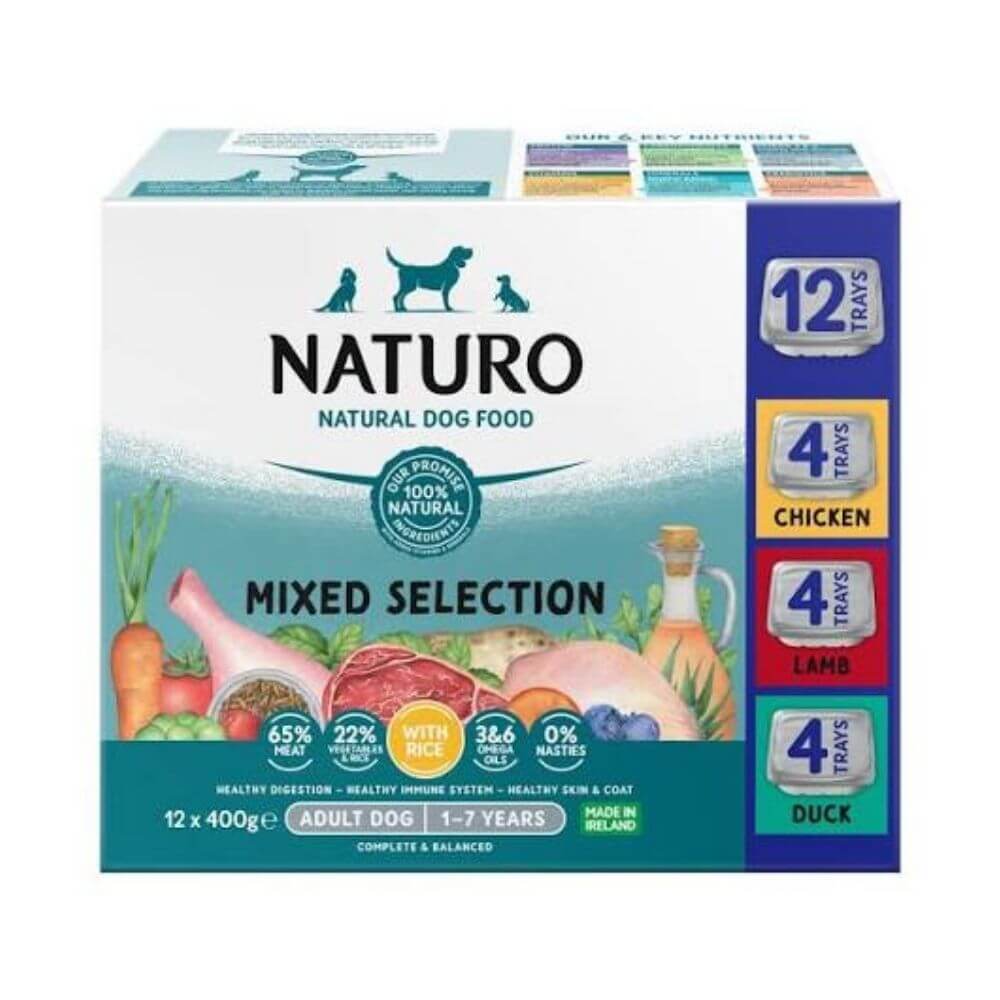 Naturo | Gluten Free Wet Dog Food | Variety Pack - 12 x 400g