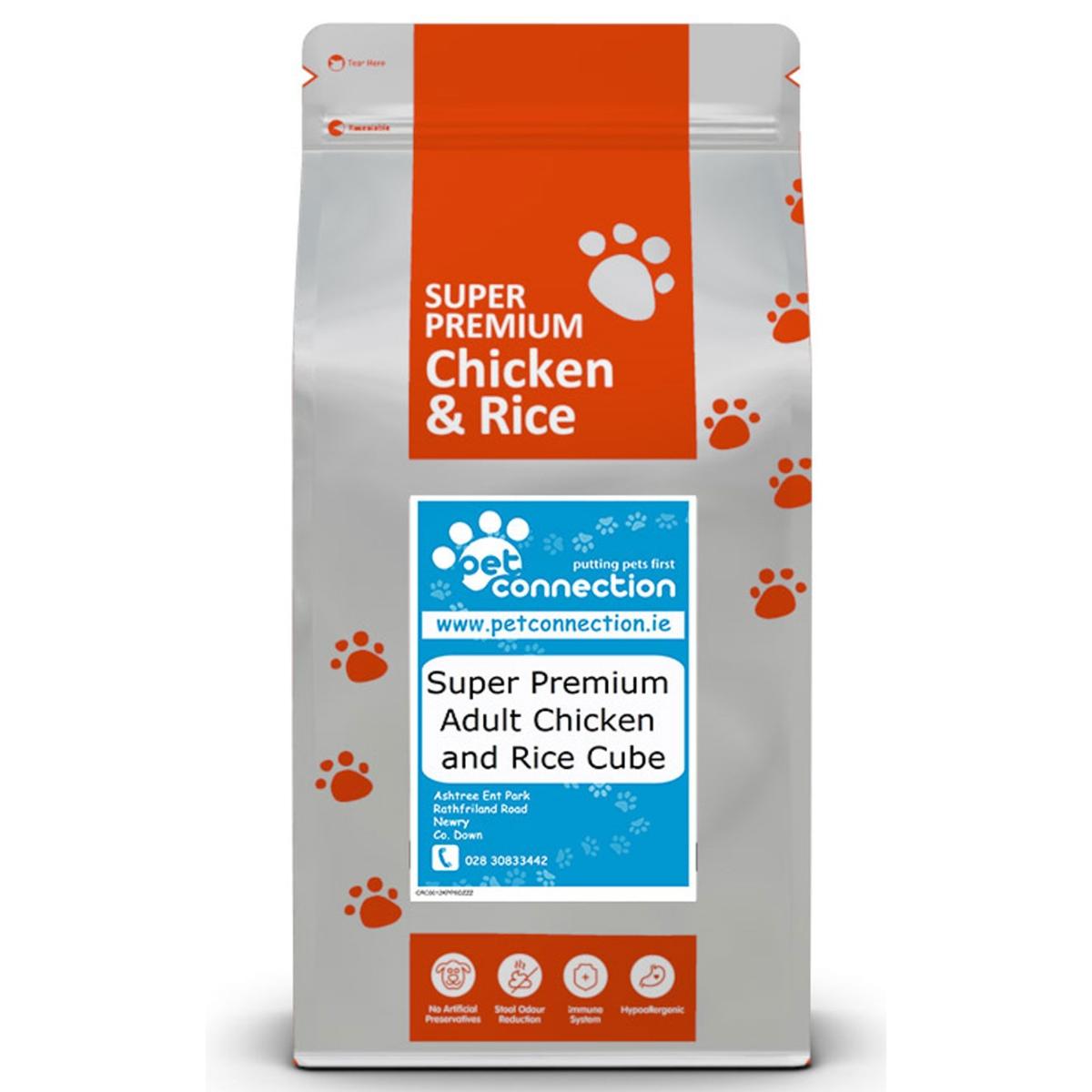 Pet Connection Super Premium | Hypoallergenic Dry Dog Food | Adult | Chicken & Rice