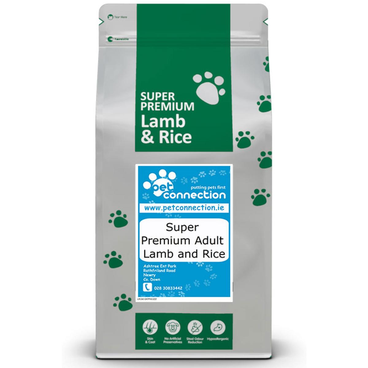 Pet Connection Super Premium | Hypoallergenic Dry Dog Food | Adult | Lamb & Rice