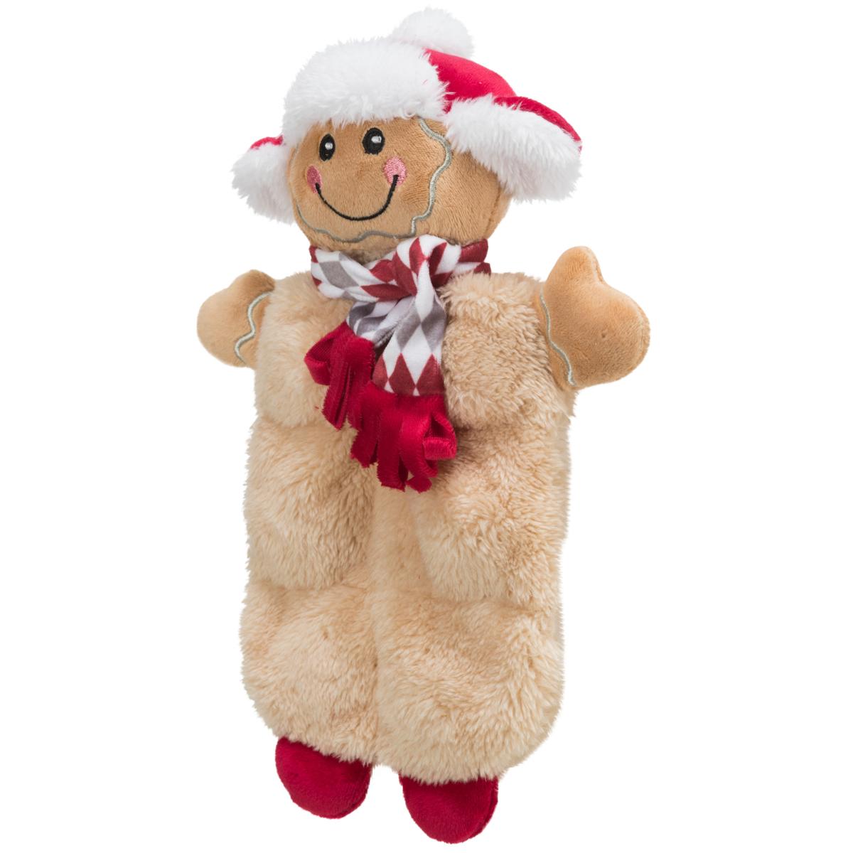 Trixie Dangling Floppy Plush Gingerbread | Christmas Dog Toy
